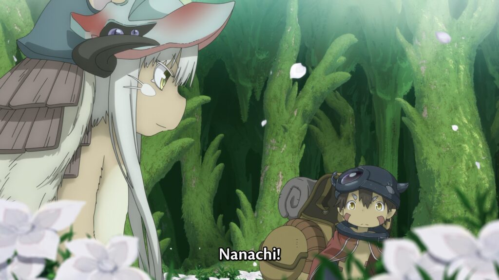 Reg and Nanachi at the beginning of the film